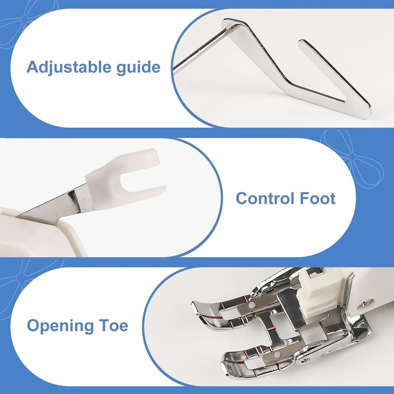 XBA Presser Foot Open Toe Walking Foot Quilting and Sewing Thick Fabrics Compatible with Brother Sewing Machine F033N F033 XC2214002 for Brother Walking Foot Sewing Machine - Image 5